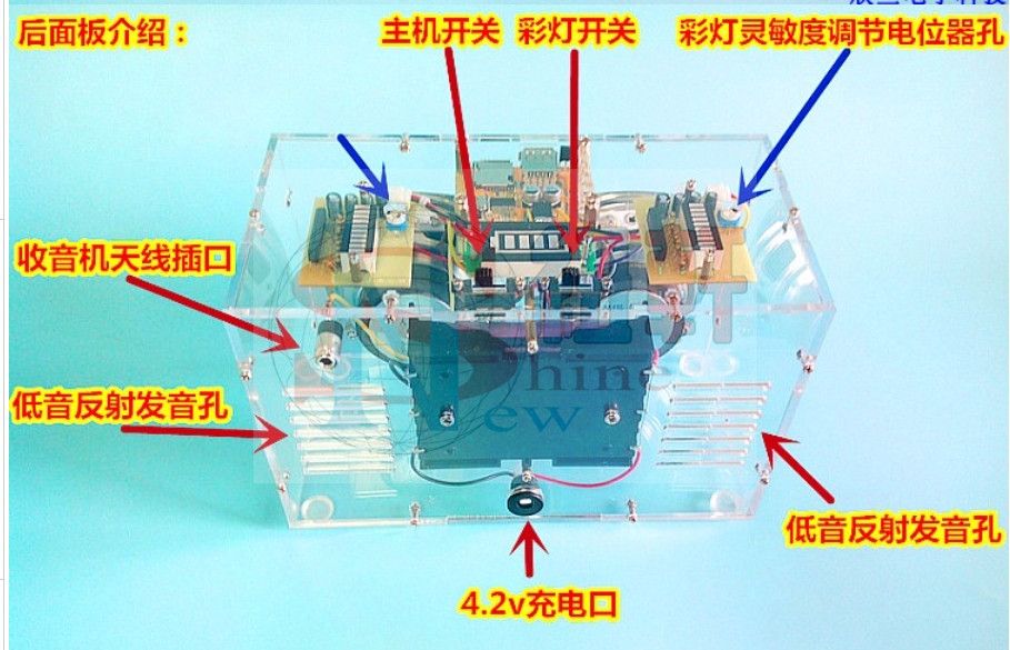 雙3 吋5W 銀色喇叭藍牙小音箱電腦音箱成品可放在車上 可插電腦 APP 可操控 -細節圖6