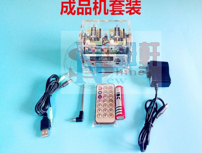 多功能藍牙透明音箱DIY套件 功放音響電子製作散件 收音機配件-細節圖5