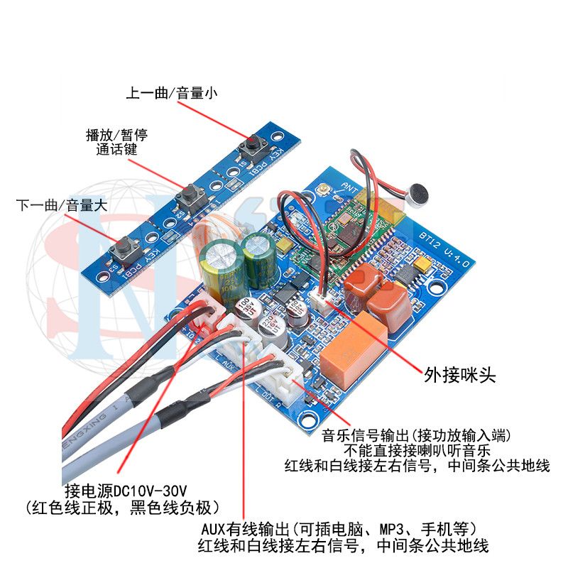 高通CSR8645藍牙4.0音訊接收器 CSR HIFI高保真音訊接收器藍牙DIY模組 CSR8645藍牙晶片參數 產品-細節圖6