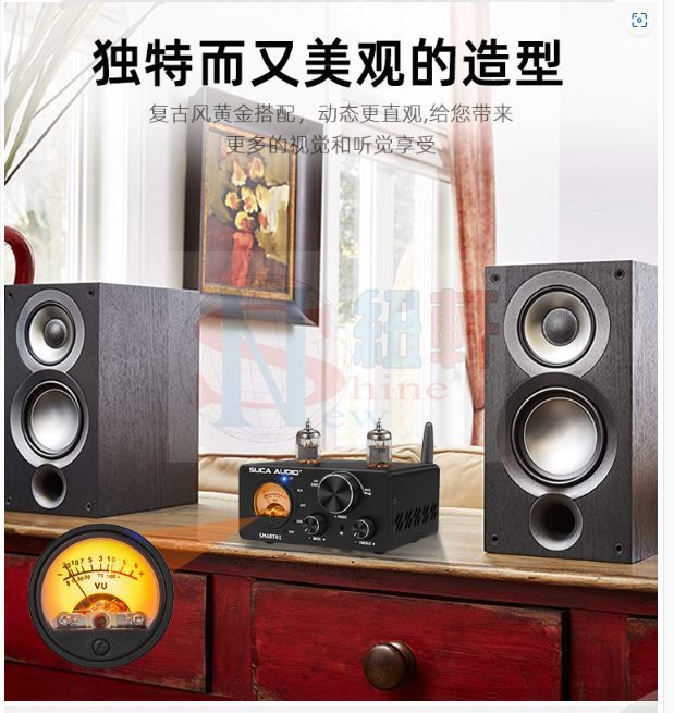 紐軒聲優創美國GE5654膽管Smart 02 是一款多功能膽前級 帶USB TF卡 藍芽 RCA四種輸入模式 並帶有遠-細節圖7