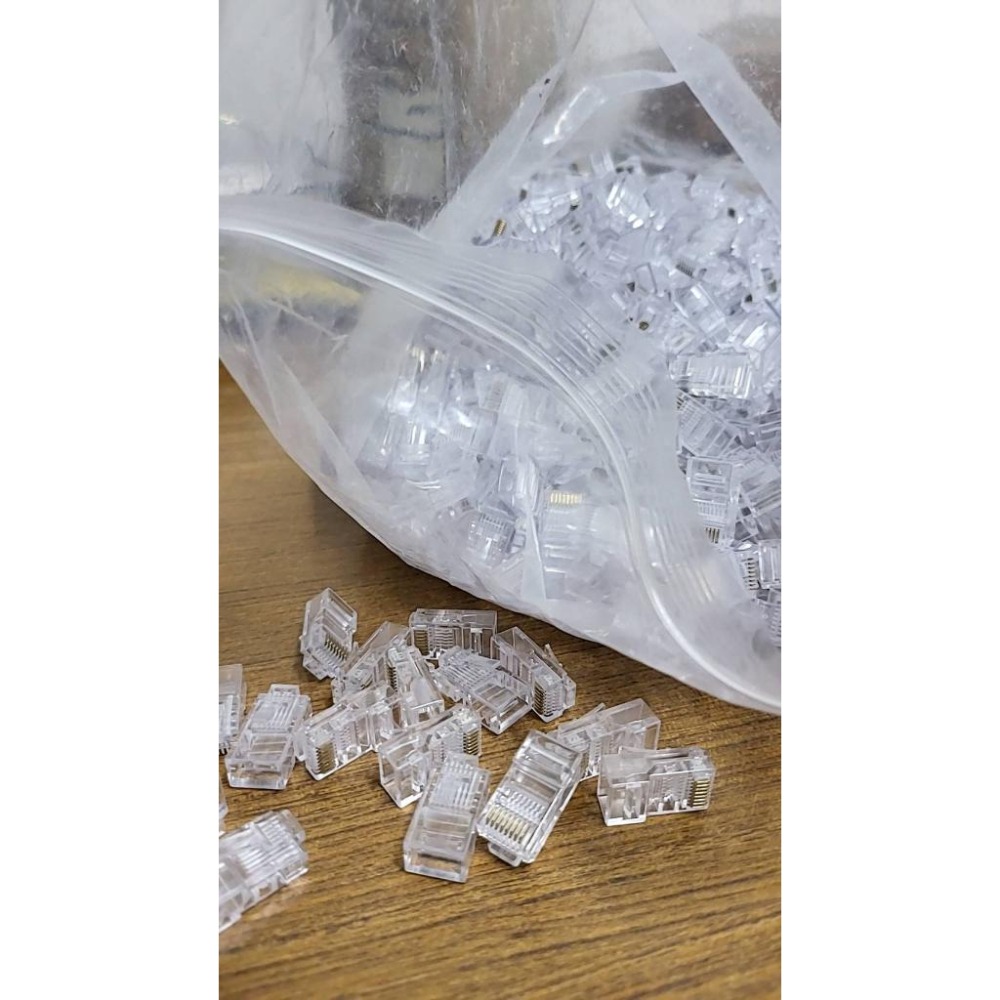水晶頭 穿透式 RJ45 CAT5A 5,5e 網路水晶頭 穿透式水晶頭 三叉鍍金 CAT5e 網絡頭8P8C-細節圖2