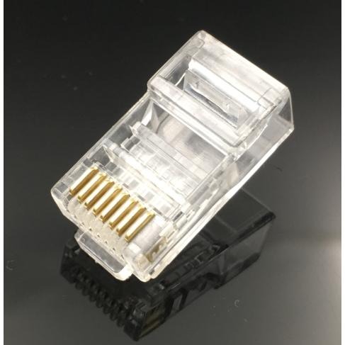水晶頭 穿透式 RJ45 CAT5A 5,5e 網路水晶頭 穿透式水晶頭 三叉鍍金 CAT5e 網絡頭8P8C-細節圖6