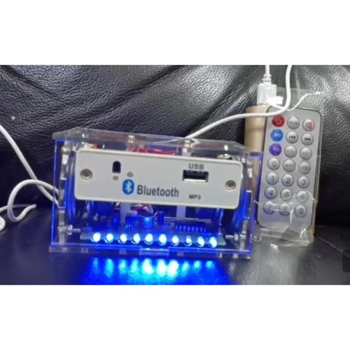 台中現貨 電子材料包diy音箱製作散件 10路LED流水燈 +大音量功放+3w喇叭（需要自行焊接)