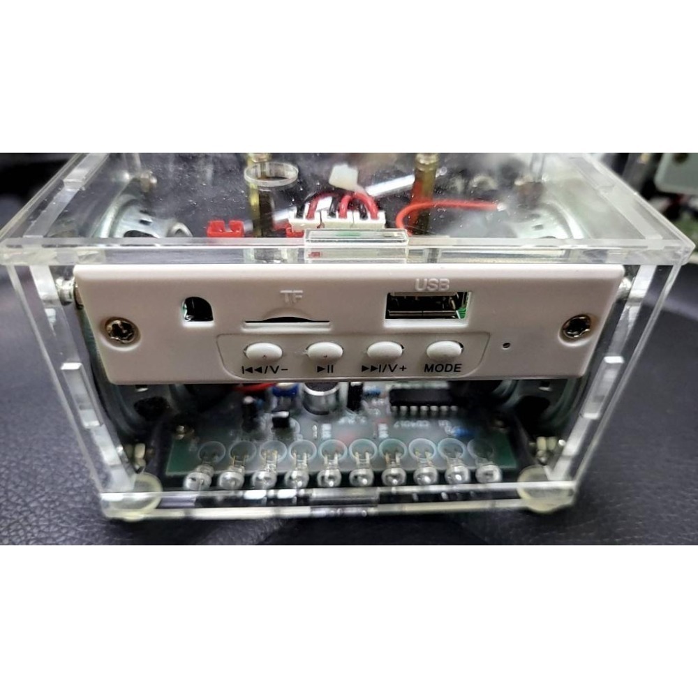 台中現貨 電子材料包diy音箱製作散件 10路LED流水燈 +大音量功放+3w喇叭（需要自行焊接)-細節圖2