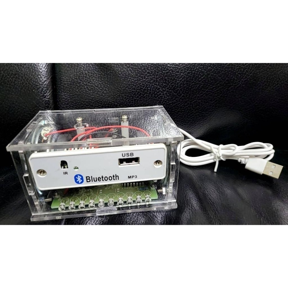 台中現貨 電子材料包diy音箱製作散件 10路LED流水燈 +大音量功放+3w喇叭（需要自行焊接)-細節圖3