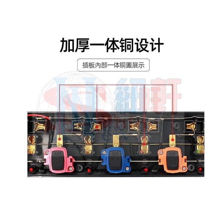 台中現貨台灣三頭插座萬能轉換國際防雷排插延長線2.8米線用插於國外電器插座五孔-細節圖4