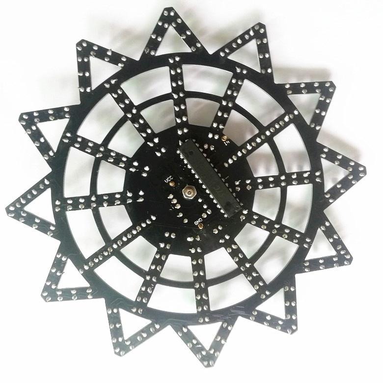 台中現貨 自動旋轉七彩led燈光立方diy套件 51單片機摩天輪頻譜散件-細節圖2