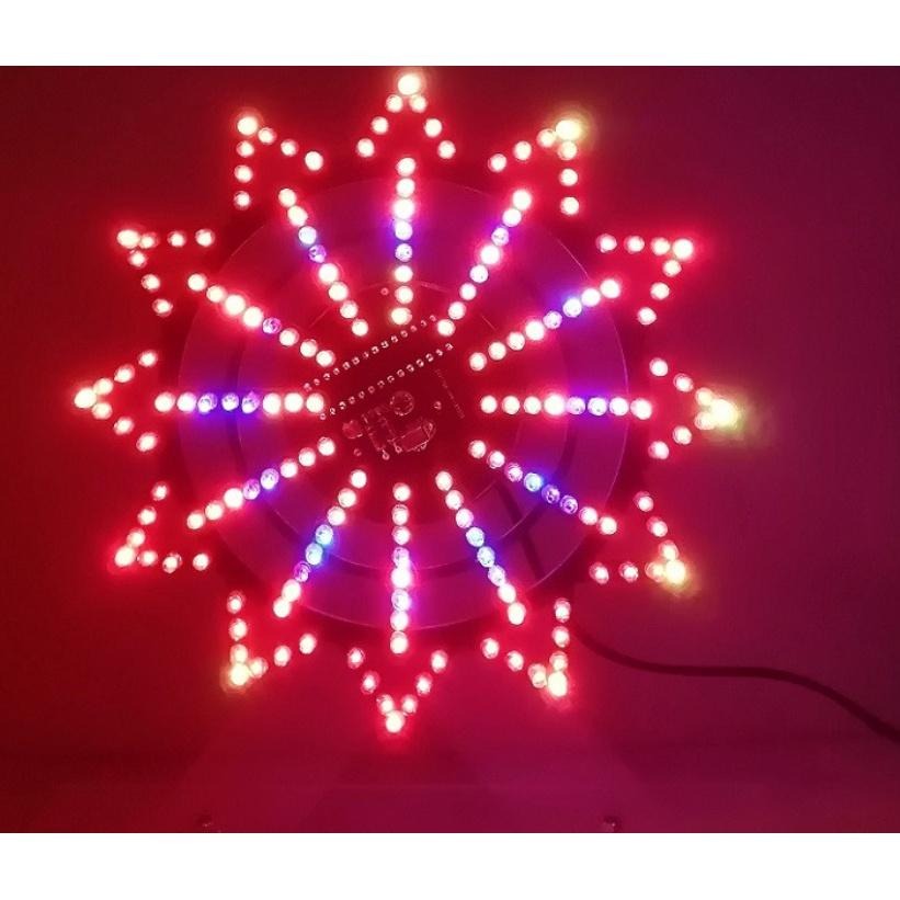 台中現貨 自動旋轉七彩led燈光立方diy套件 51單片機摩天輪頻譜散件-細節圖4