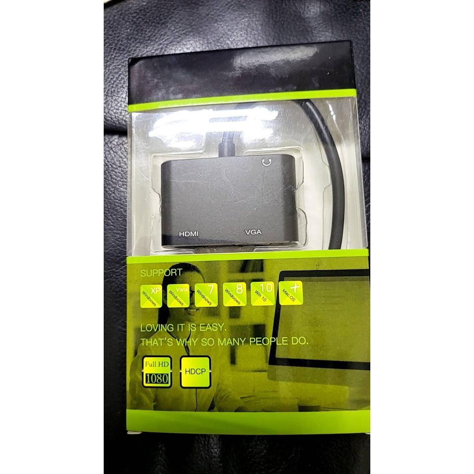 台中現貨 USB轉HDMI+VGA筆記本轉接器二合一雙口支援同時輸出usb to hdmi-細節圖7