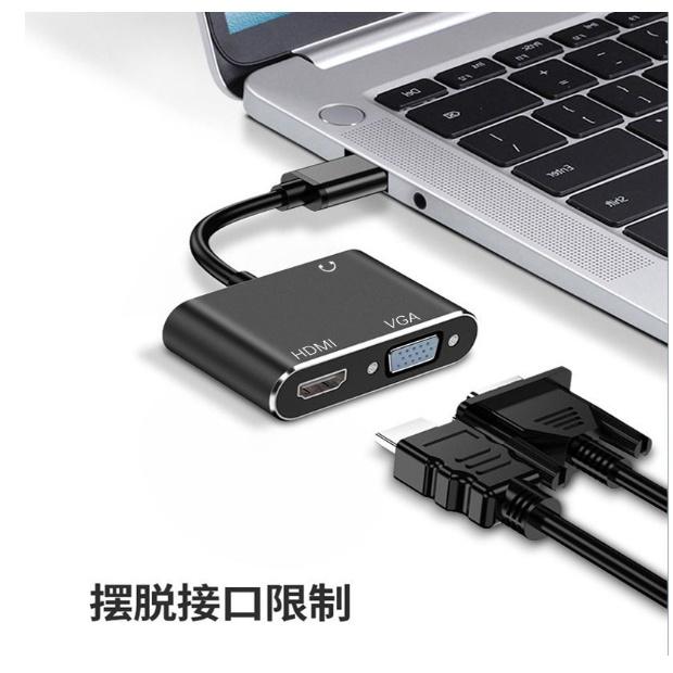 台中現貨 USB轉HDMI+VGA筆記本轉接器二合一雙口支援同時輸出usb to hdmi-細節圖9