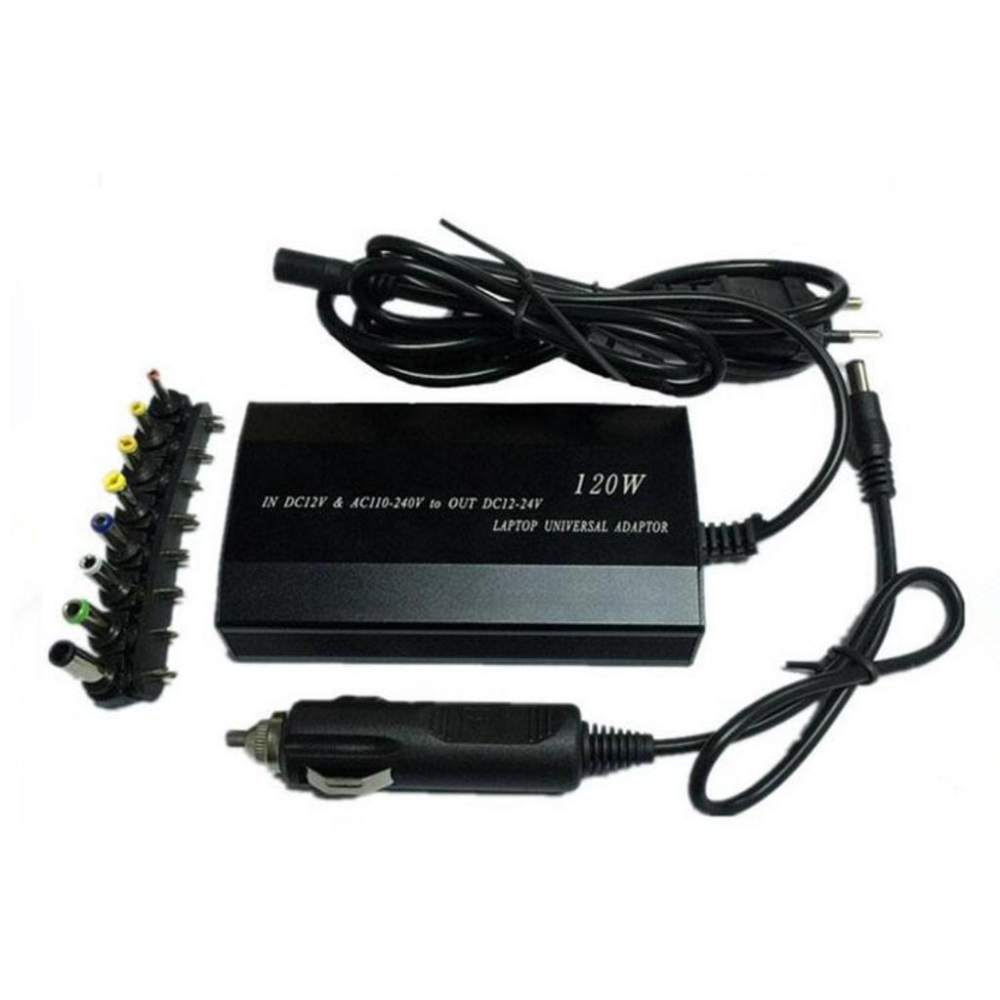 台中現貨120W 車用和家用( 可插點菸器和市電) 兩用電源適配器多功能筆記本電源充電器筆記本電源 也可調節12V~24-細節圖9