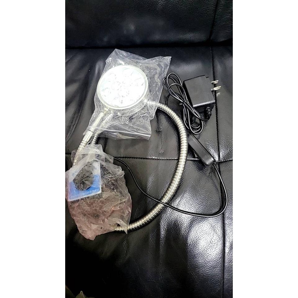 台中現貨 超級亮9W 磁力開關底座LED 700MM長  360度金屬軟管 工作機檯燈  110V 220V皆可用台中現-細節圖7