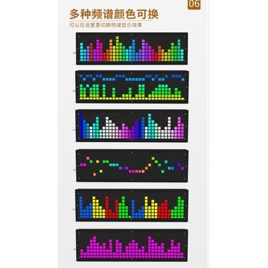 台中現貨RGB全彩可調光調色聲控32*8點陣頻譜時鐘套件電子製作diy散件焊接-細節圖2