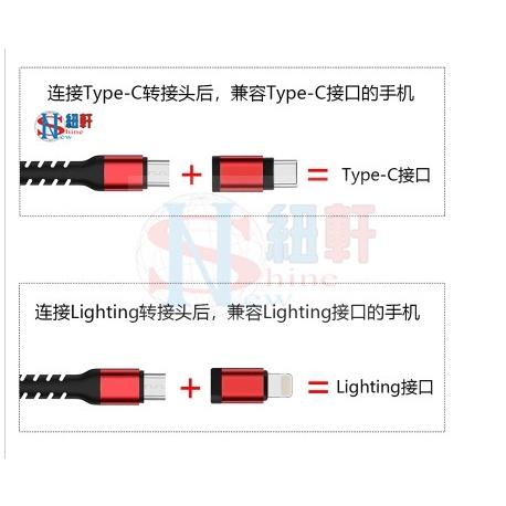 台中現貨 適用于蘋果安卓type-c轉hdmi高清線三合一iPhone手機同屏線投屏線180CM-細節圖4