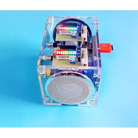 台中現貨 多功能藍牙透明音箱DIY套件 功放音響電子製作散件 收音機鋰電池散件有現貨-細節圖3