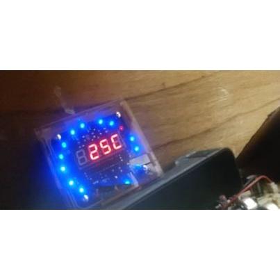 台中現貨 新版電子時鐘套件 C51單片機光控溫度DS1302旋轉LED流水燈DIY製作散件 含電池 含外殼-細節圖7