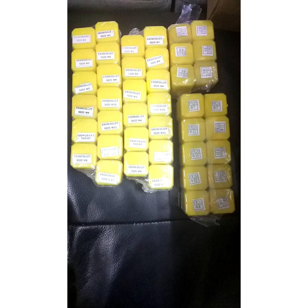 台中現貨 ER20筒夾1mm~13mm,1/8,1/4, 1.5~9.5mm-細節圖2