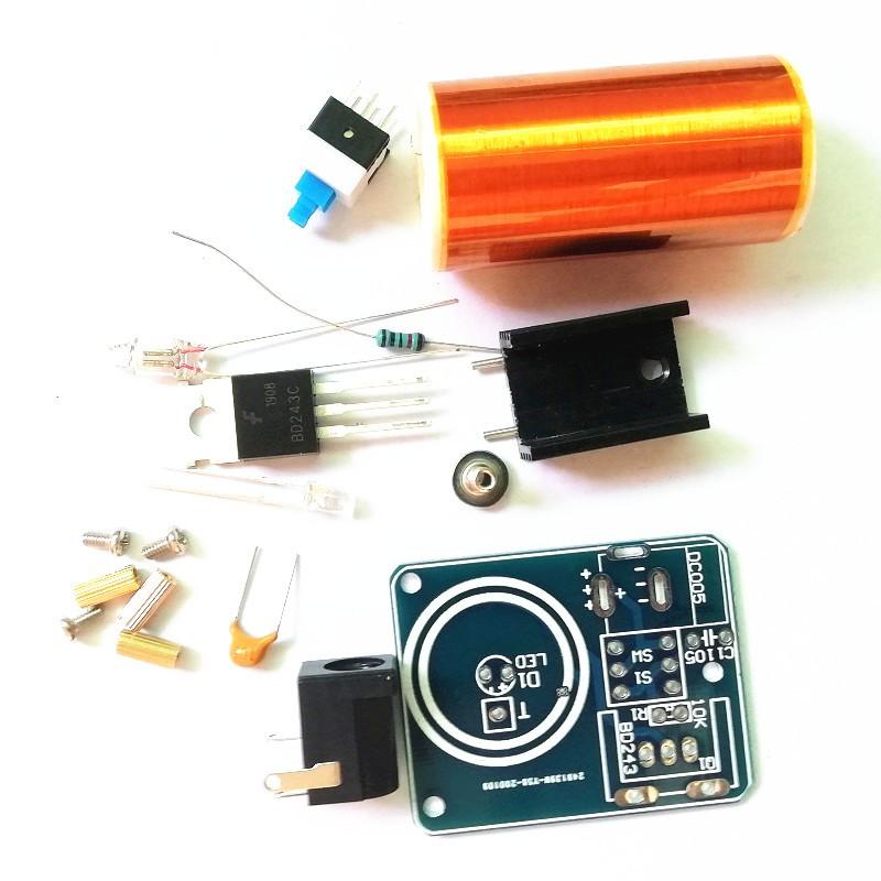 台中現貨 迷你特斯拉線圈 DIY 成品 隔空點燈皆含12V電源充電器套件現貨-細節圖3
