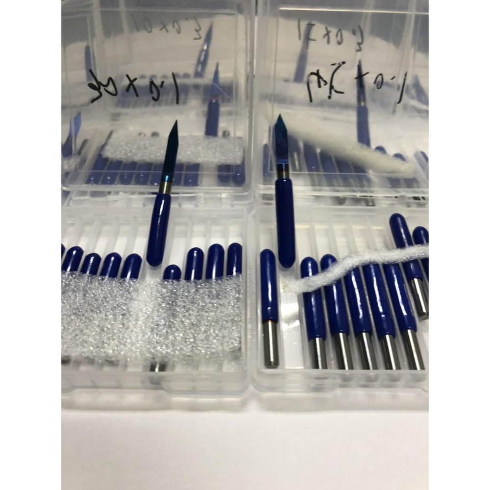 台中現貨CNC 鍍藍 3.175 平底尖刀系列-細節圖4