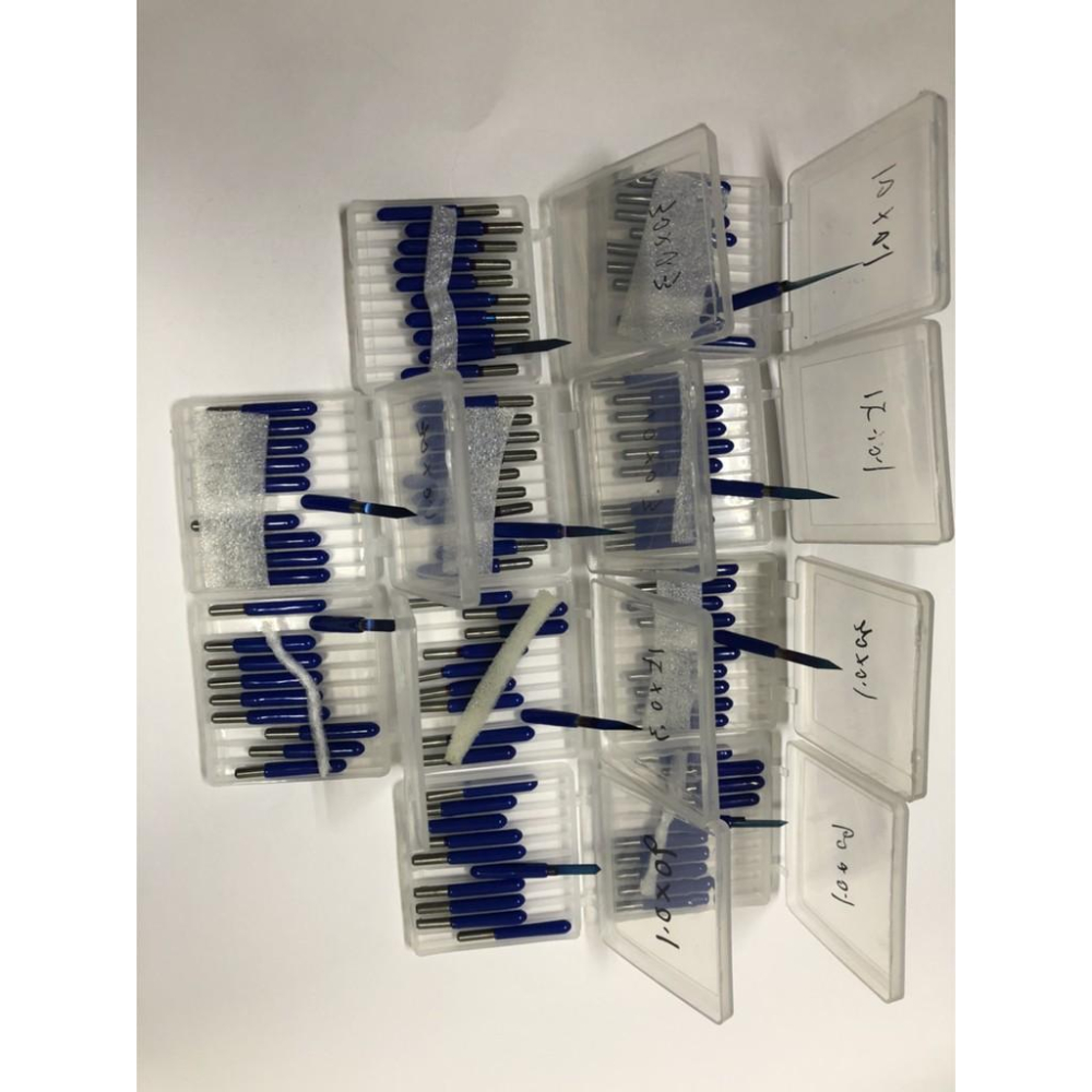 台中現貨CNC 鍍藍 3.175 平底尖刀系列-細節圖5