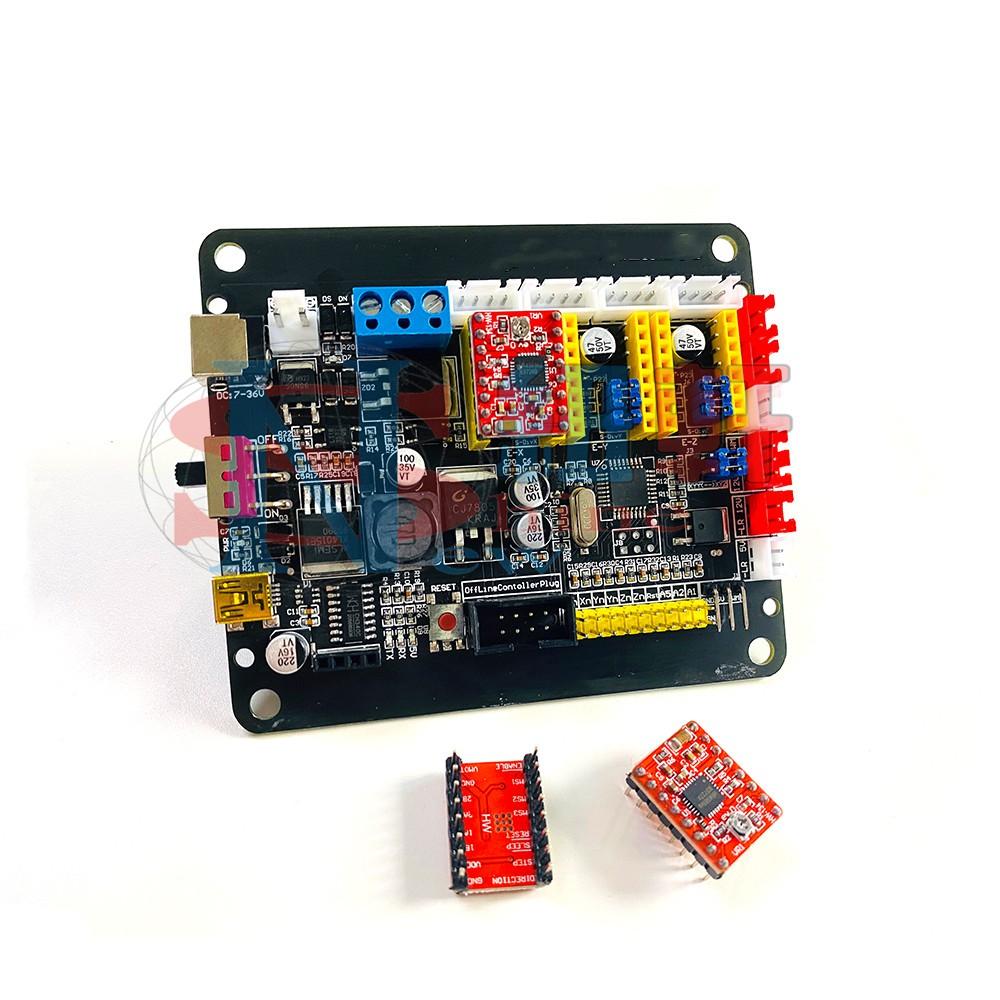 台中現貨紐軒 V.3.0, V3.1 , V4.0, V5.0 和支援4軸 主板 支援主軸和雷雕-細節圖3