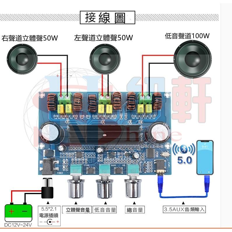 將舊喇叭設備變成有藍芽功能 NS-A305 大功率數字功放板TPA3116D2藍牙5.0數字功放2.1聲道帶A305K含-細節圖2