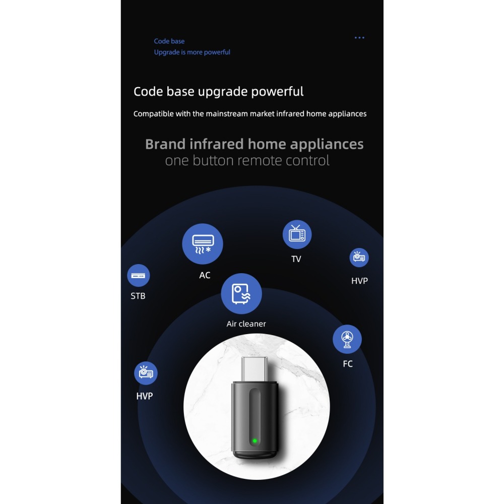 六代膠囊手機紅外線發射智慧空調電視學習電風扇遙控器可適用很多遙控設備 IPHONE 15專用-細節圖5