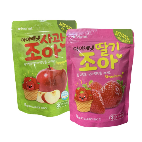 【艾唯倪】果乾果片系列 6M+蘋果片 12M+草莓乾 嬰兒零食 韓國原裝進口 果乾