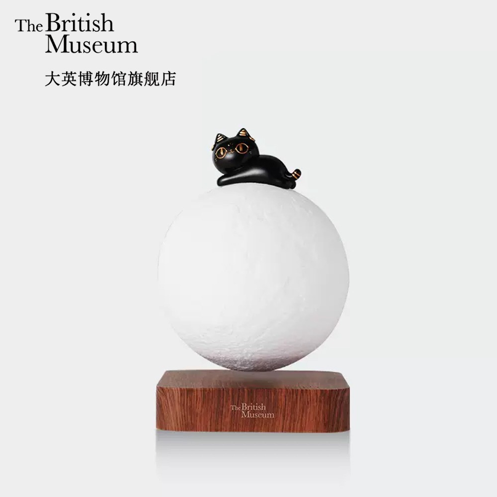 大英博物館｜㊣｜蓋亞·安德森貓系列｜萌貓｜月球燈｜磁懸浮｜氛圍小夜燈-細節圖2