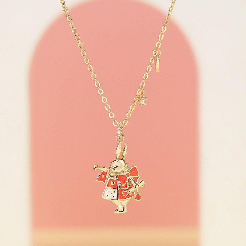 大英博物館｜㊣｜愛麗絲漫遊奇境｜兔先生項鍊-細節圖3