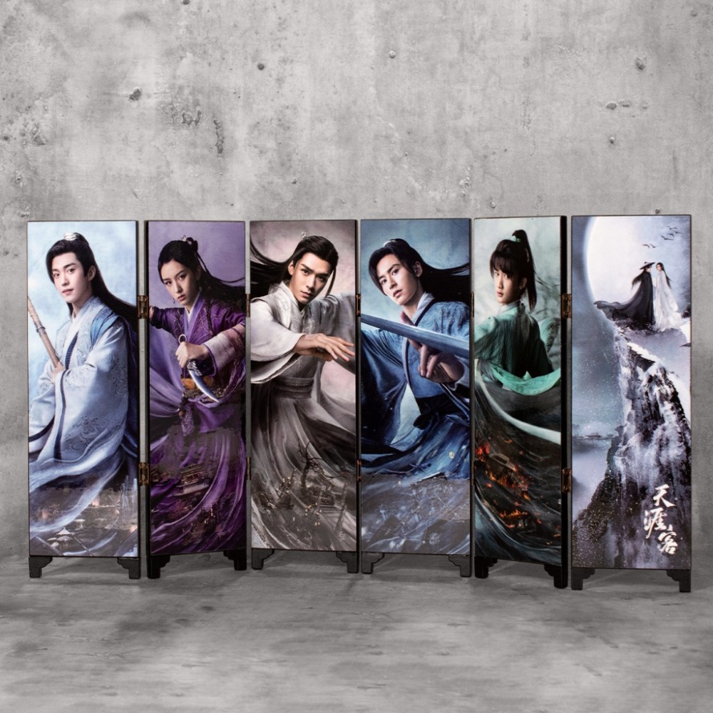 山河令｜仿古風｜六扇｜桌面屏風擺件-細節圖2