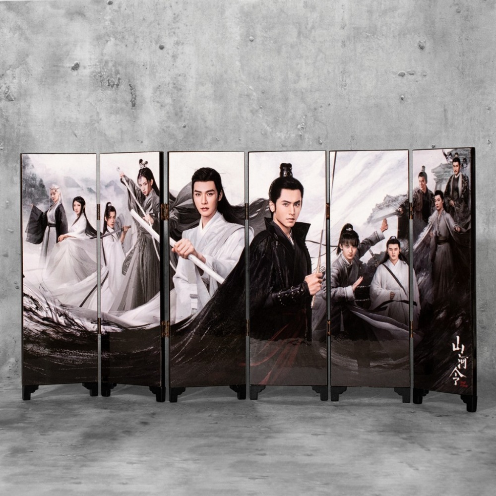 山河令｜仿古風｜六扇｜桌面屏風擺件-細節圖3