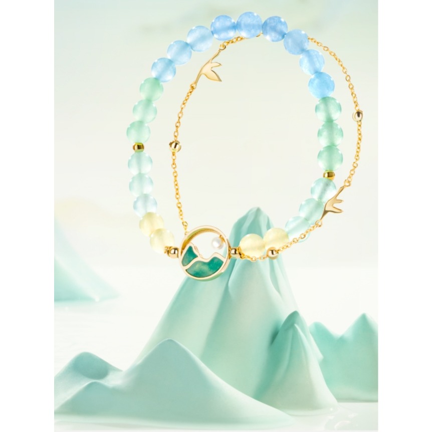 故宮｜㊣｜來自故宮的禮物｜千里江山｜手鍊｜項鍊-細節圖2