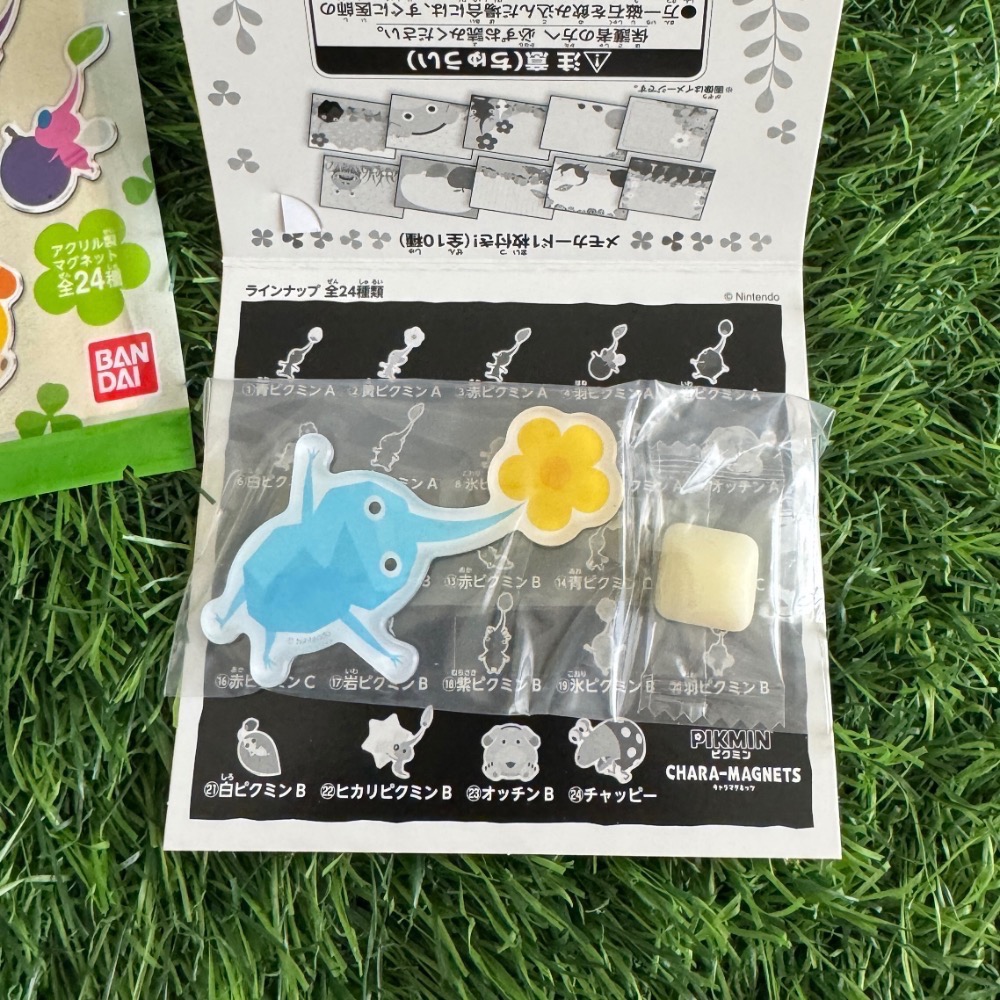 正版任天堂授權 萬代食玩 皮克敏壓克力磁鐵盲包-細節圖2