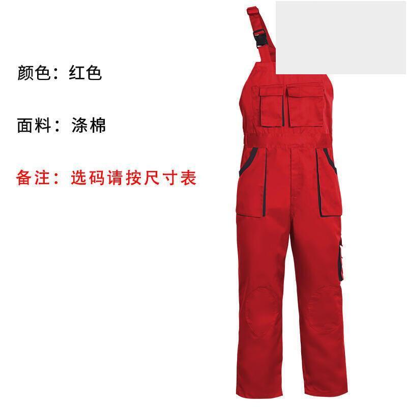 工廠直銷多口袋機修連身揹帶褲工作服男工程機電吊帶工裝訂製logo-細節圖4