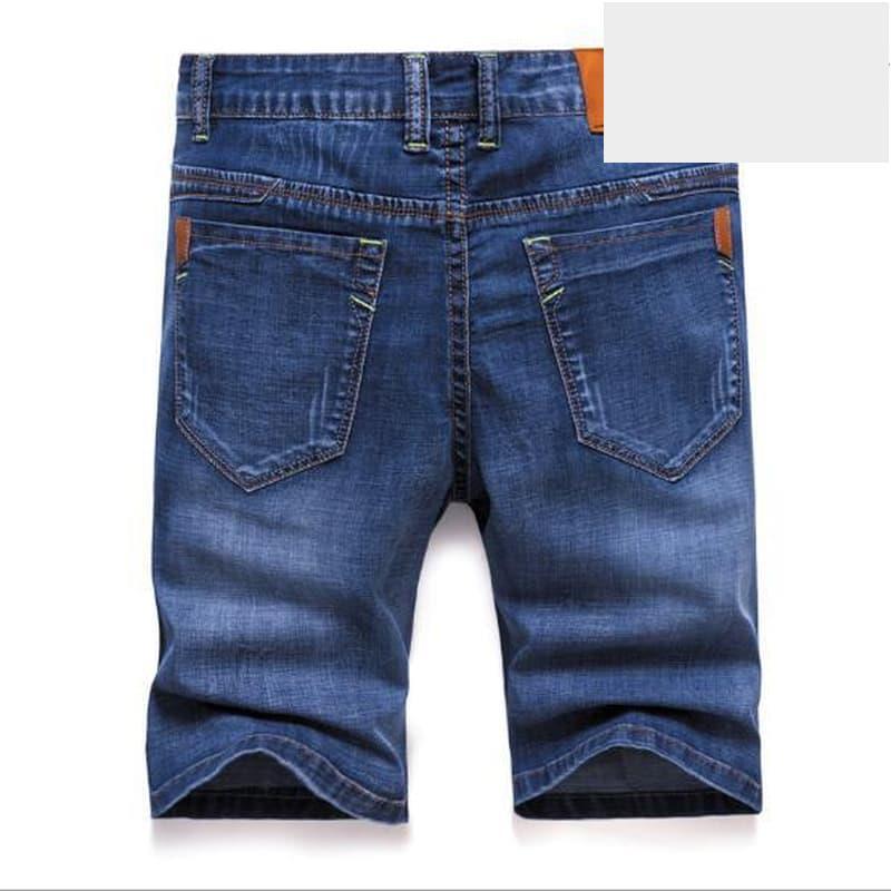男士彈力牛仔短褲男百搭夏季五分褲潮薄款休閒青年五分褲5分馬褲-細節圖2