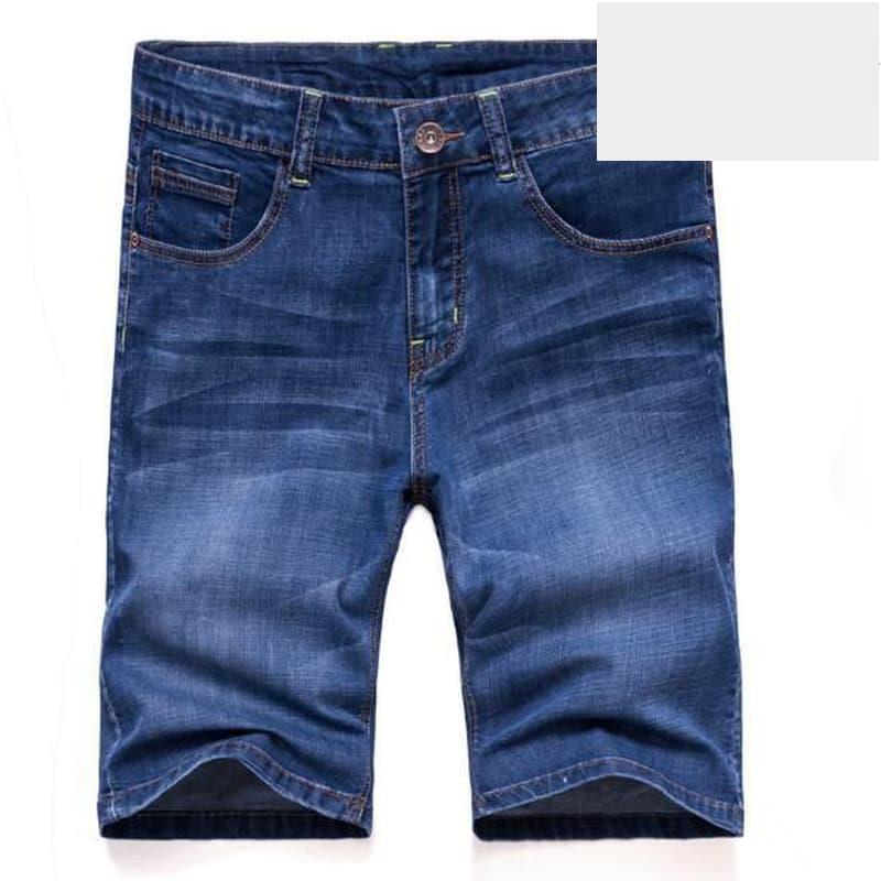 男士彈力牛仔短褲男百搭夏季五分褲潮薄款休閒青年五分褲5分馬褲-細節圖3