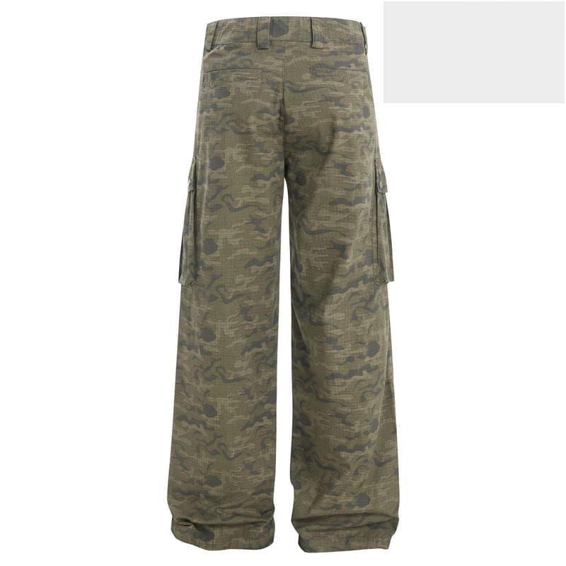 好物優選縱馳衣社美式復古秋季迷彩褲廢土風寬鬆大口袋工裝褲休閒長褲-細節圖3
