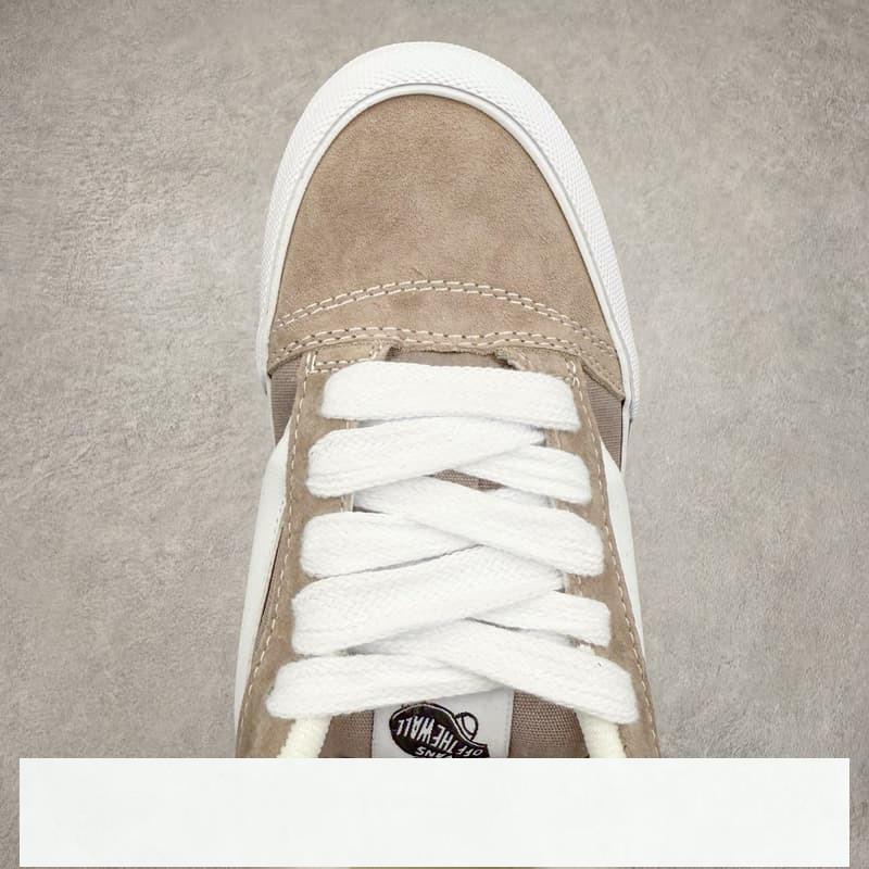 vans 鞋 Knu Skool VLT 卡其灰官方新款 復古休閒胖胖麵包鞋 vans滑板鞋 vans鞋子冰冰-細節圖4