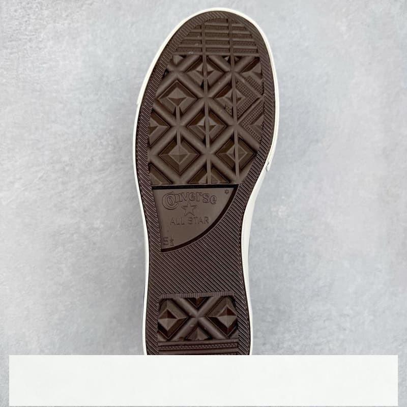 Converse 鞋 Chuck 1970s 素色皮面休閒板鞋 Converse 高筒 棕咖色冰冰-細節圖8