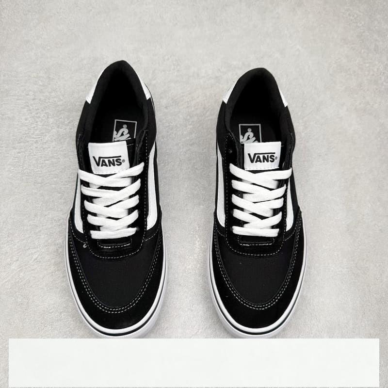 vans 鞋 Brooklyn LS 黑色 範斯官方 硫化簡約復古板鞋 vans滑板鞋 vans鞋子冰冰-細節圖2