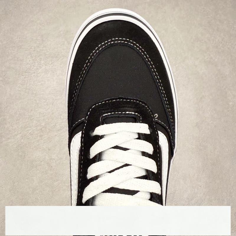 vans 鞋 Brooklyn LS 黑色 範斯官方 硫化簡約復古板鞋 vans滑板鞋 vans鞋子冰冰-細節圖4