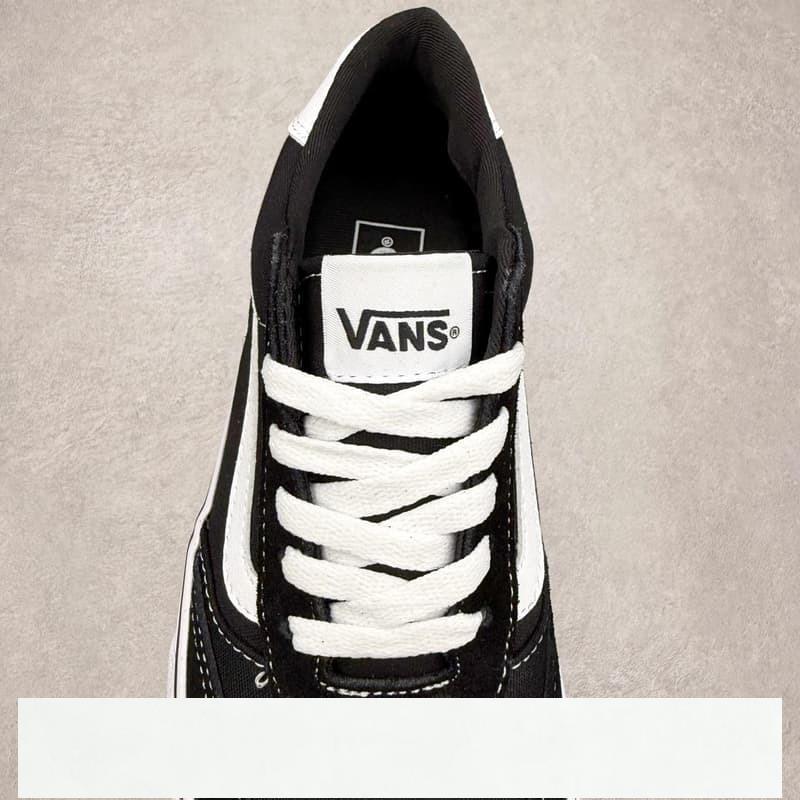 vans 鞋 Brooklyn LS 黑色 範斯官方 硫化簡約復古板鞋 vans滑板鞋 vans鞋子冰冰-細節圖5