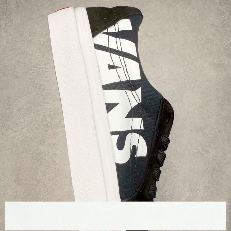 vans 鞋 Sk8-Low 黑白字母防滑耐磨硫化帆布鞋 vans滑板鞋 vans鞋子冰冰-細節圖6