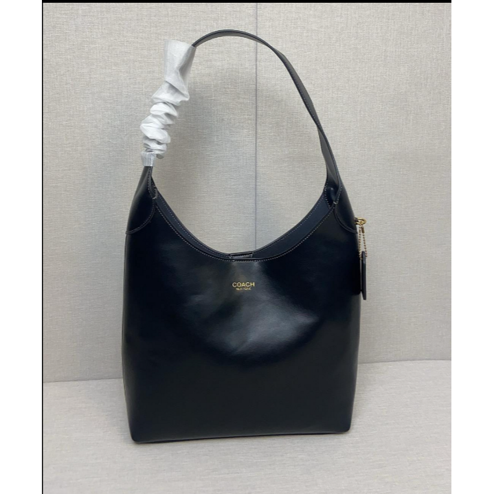 Coach CU068 素面牛皮女士手袋 磁吸半月包 托特包 購物袋 單肩手提包-細節圖3