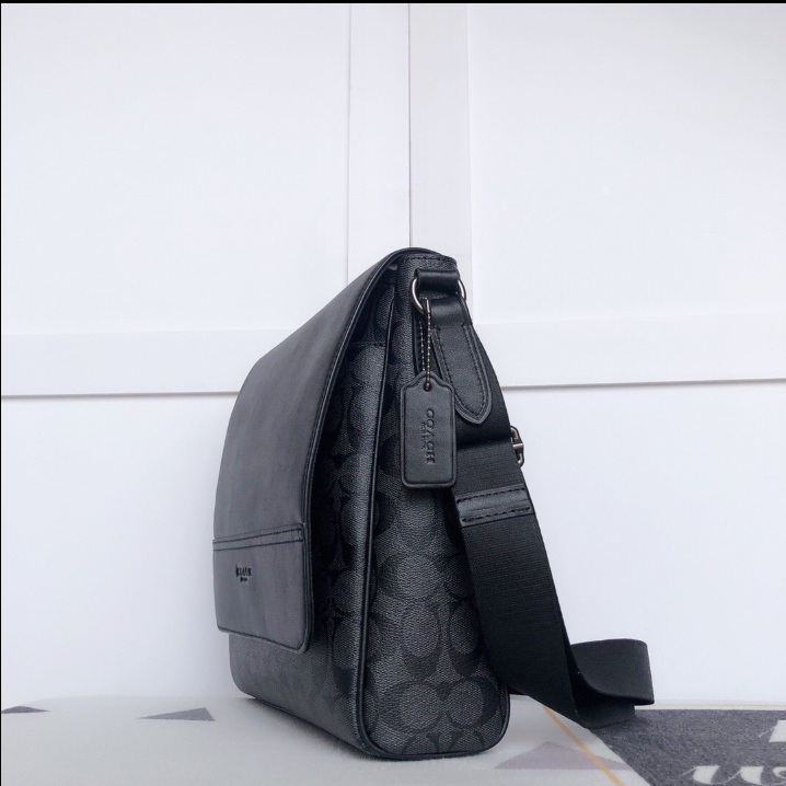 COACH 73340 73339 68015 新款男士商務休閒翻蓋包-細節圖5