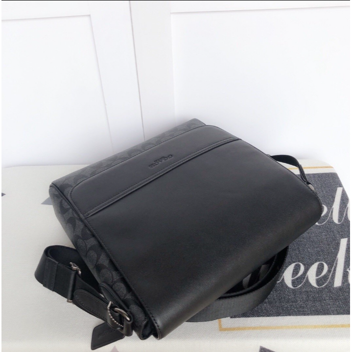 COACH 73340 73339 68015 新款男士商務休閒翻蓋包-細節圖6