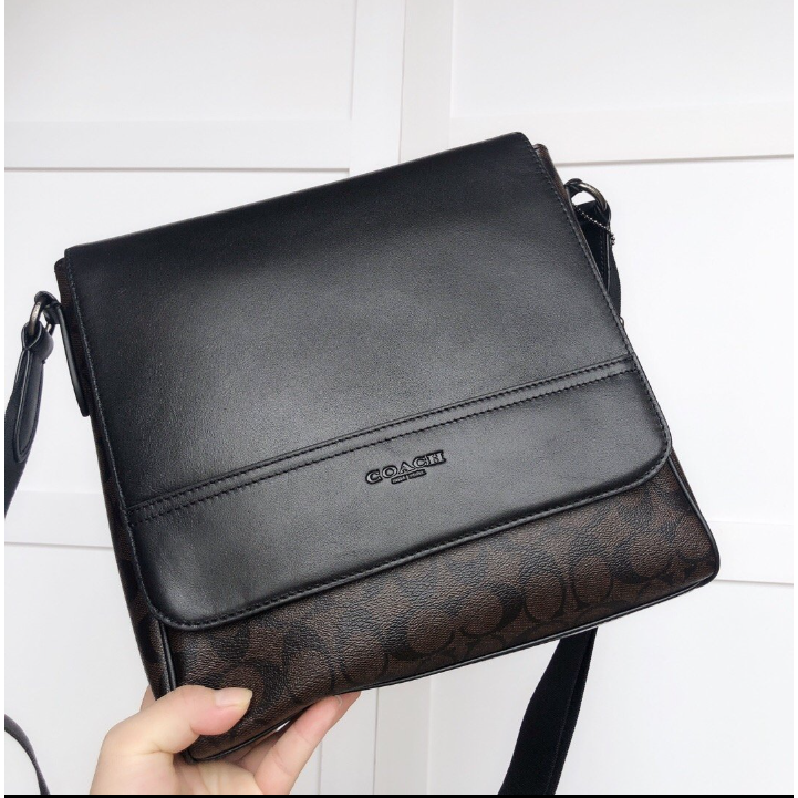 COACH 73340 73339 68015 新款男士商務休閒翻蓋包-細節圖8