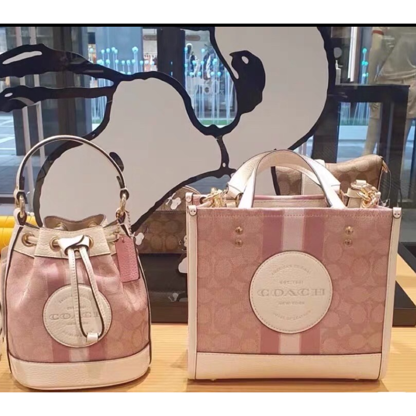 COACH 5115 新款Dempsey女士帆布托特包 單肩斜挎手提女包-細節圖2