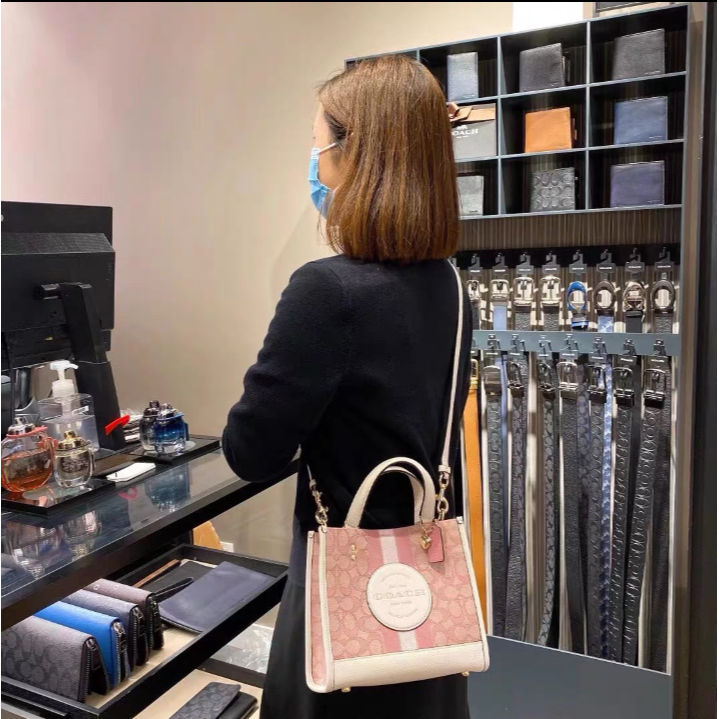 COACH 5115 新款Dempsey女士帆布托特包 單肩斜挎手提女包-細節圖3